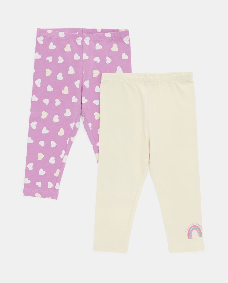 Bipack leggings lunghi in cotone elasticizzato neonatadouble bordered 0 