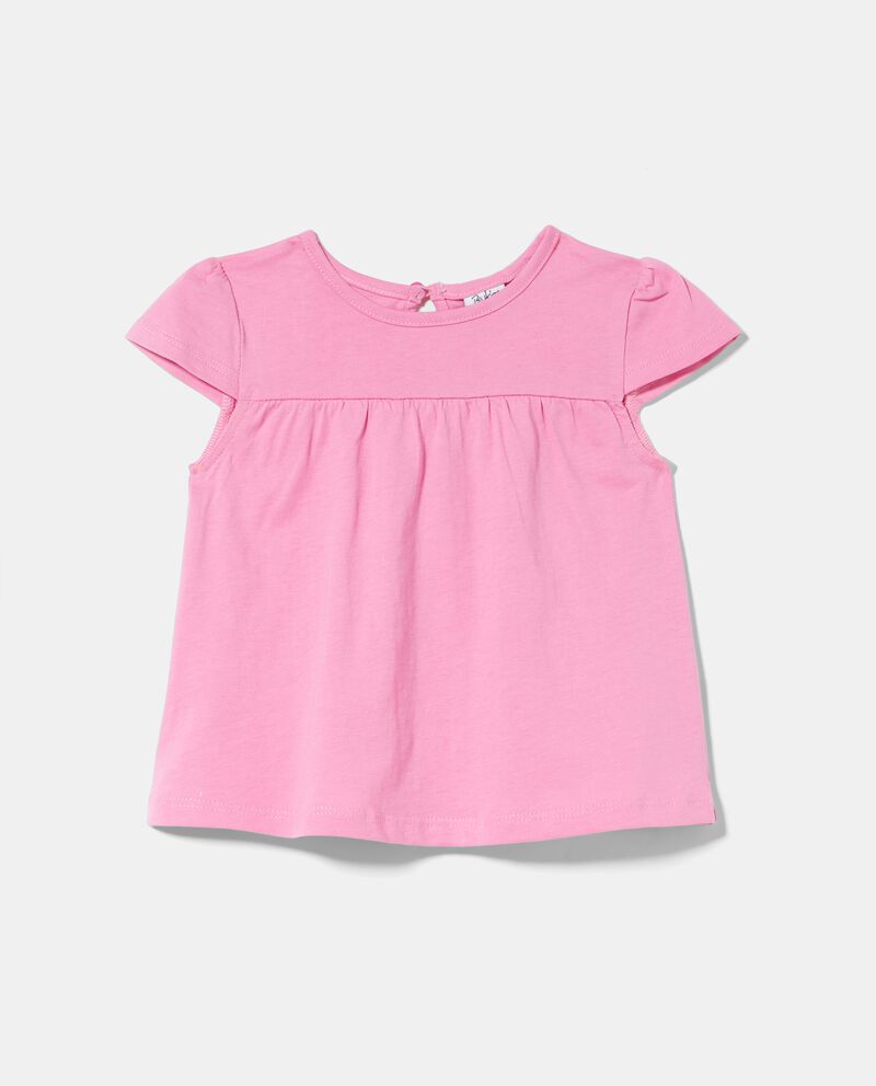 T-shirt in puro cotone con carrè neonata cover