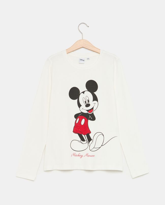 T-shirt in cotone elasticizzato con stampa Disney ragazza carousel 0