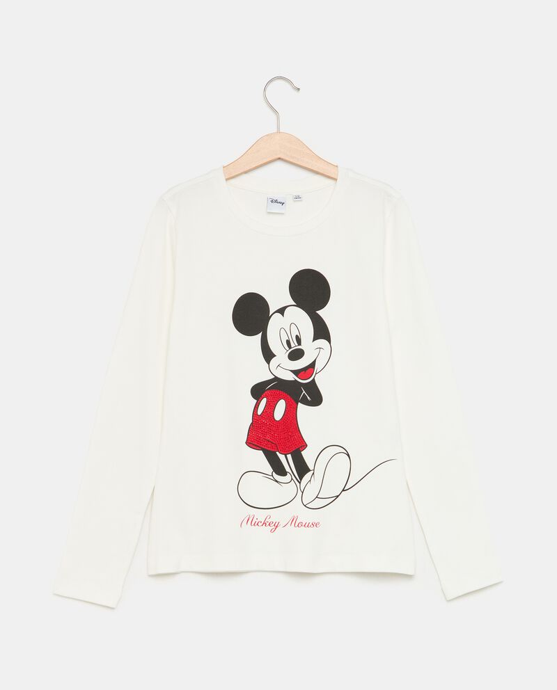 T-shirt in cotone elasticizzato con stampa Disney ragazza cover