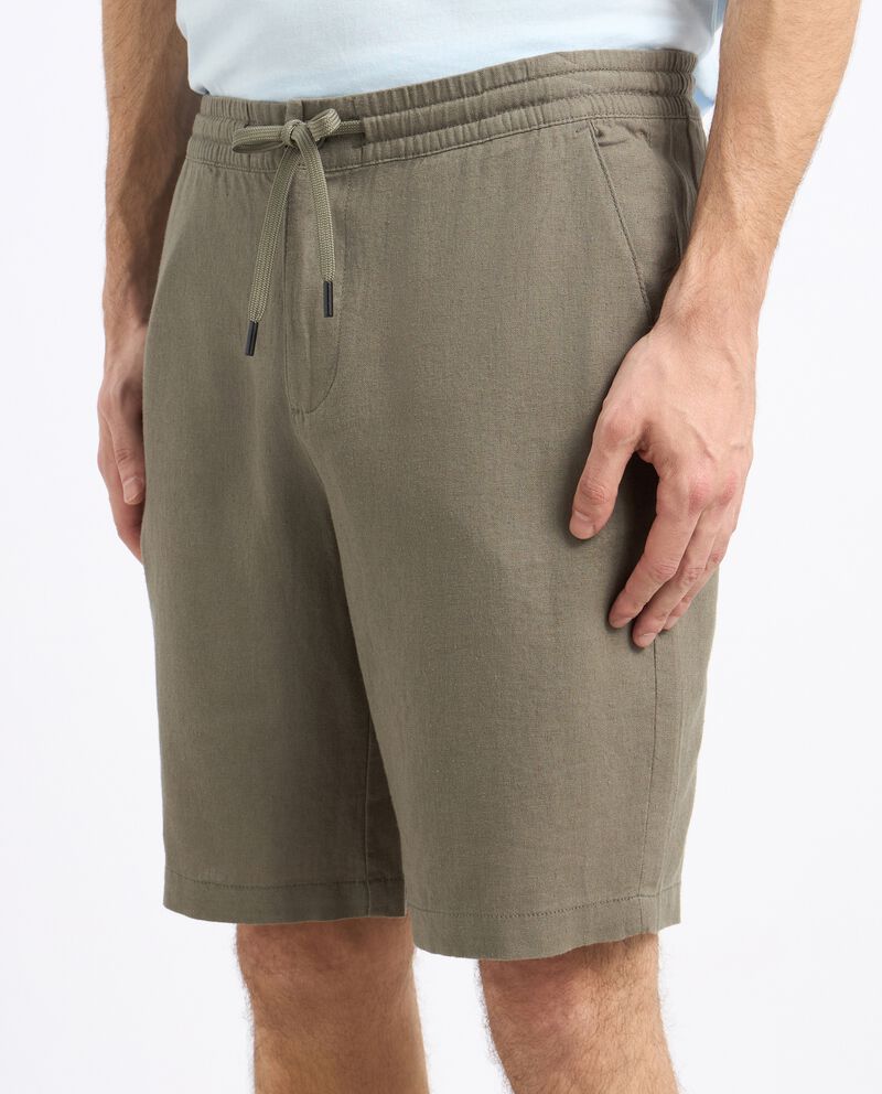 Shorts in misto lino uomo single tile 2 