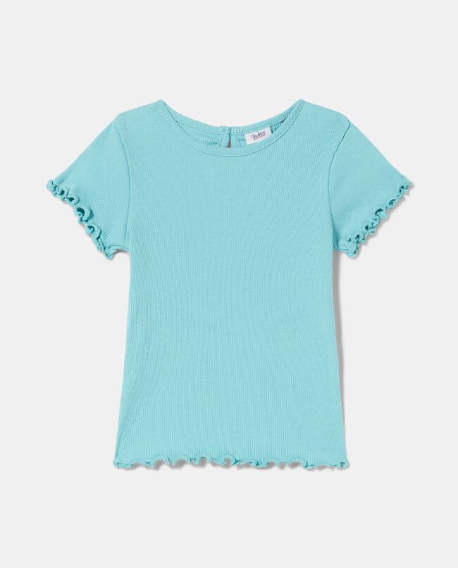 T-shirt in costina di puro cotone neonata carousel 0