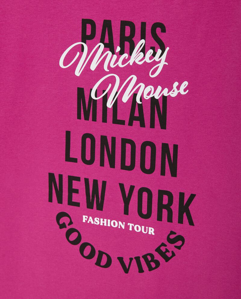 T-shirt con stampa Mickey in cotone elasticizzato ragazza single tile 1 null