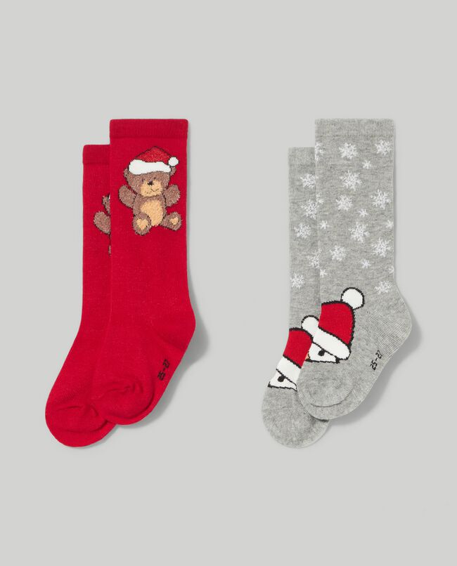 Pack 2 calze lunghe Natale bambina