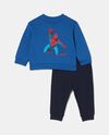 Jogging set Spider-Man in felpa di puro cotone neonato