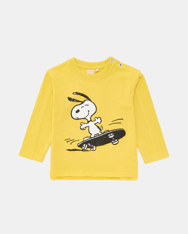 T-shirt con stampa Snoopy in puro cotone neonato carousel 0
