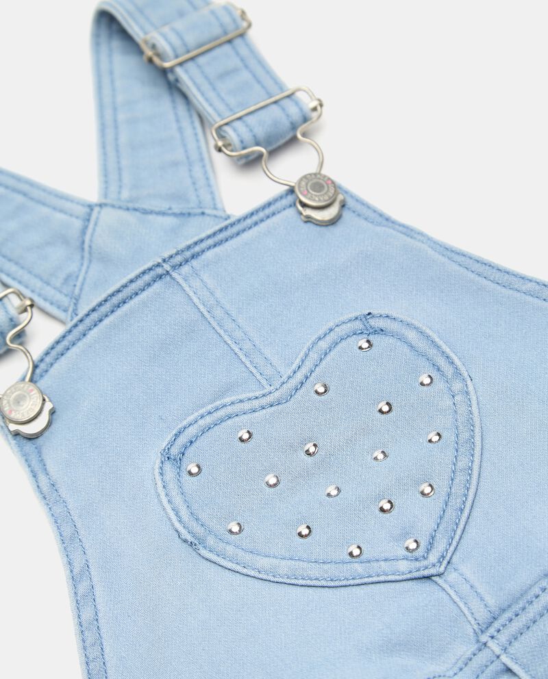 Salopette in jeans con tulle e borchie misto cotone neonata single tile 1 