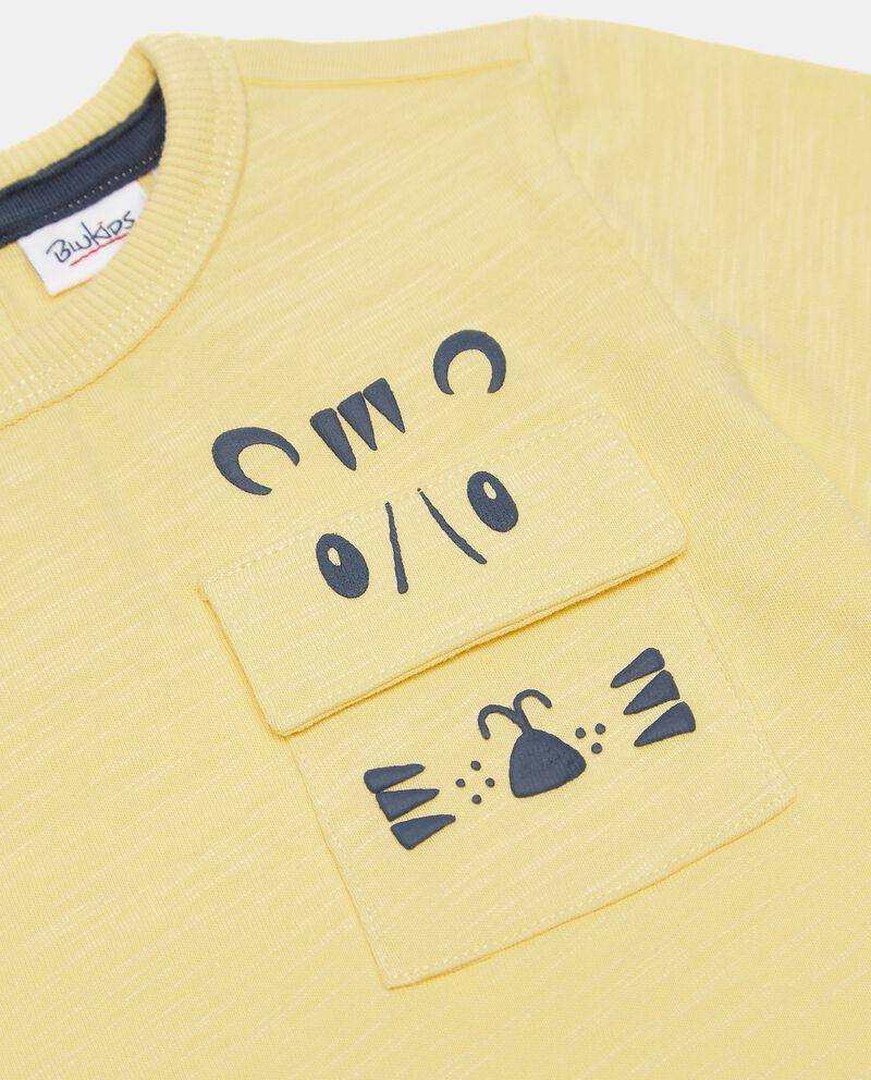 T-shirt in puro cotone con taschino e stampa neonato single tile 1 