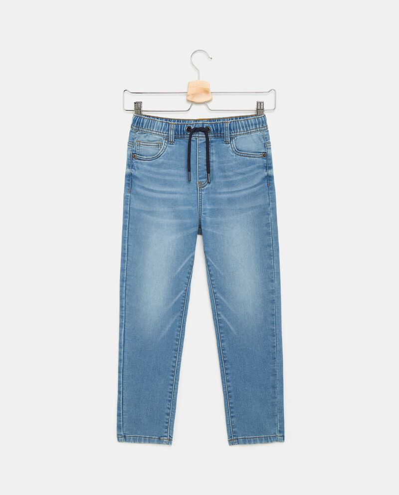 Jeans con lavaggio stone in misto cotone ragazzo single tile 0 
