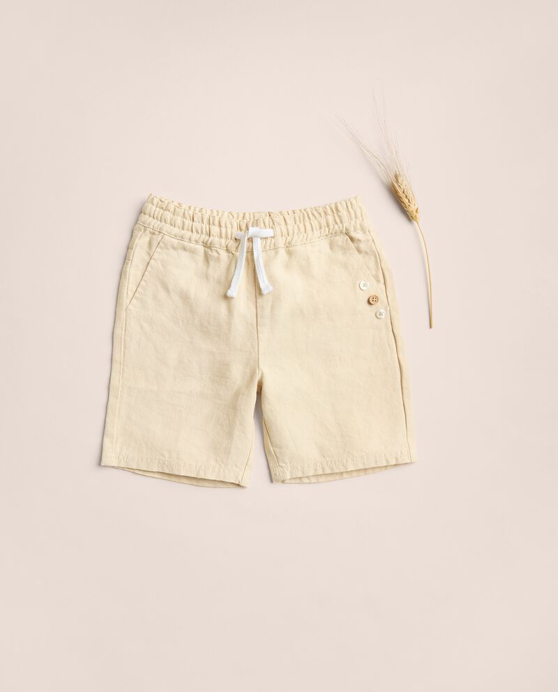 Shorts in puro lino bambino IANA single tile 0 