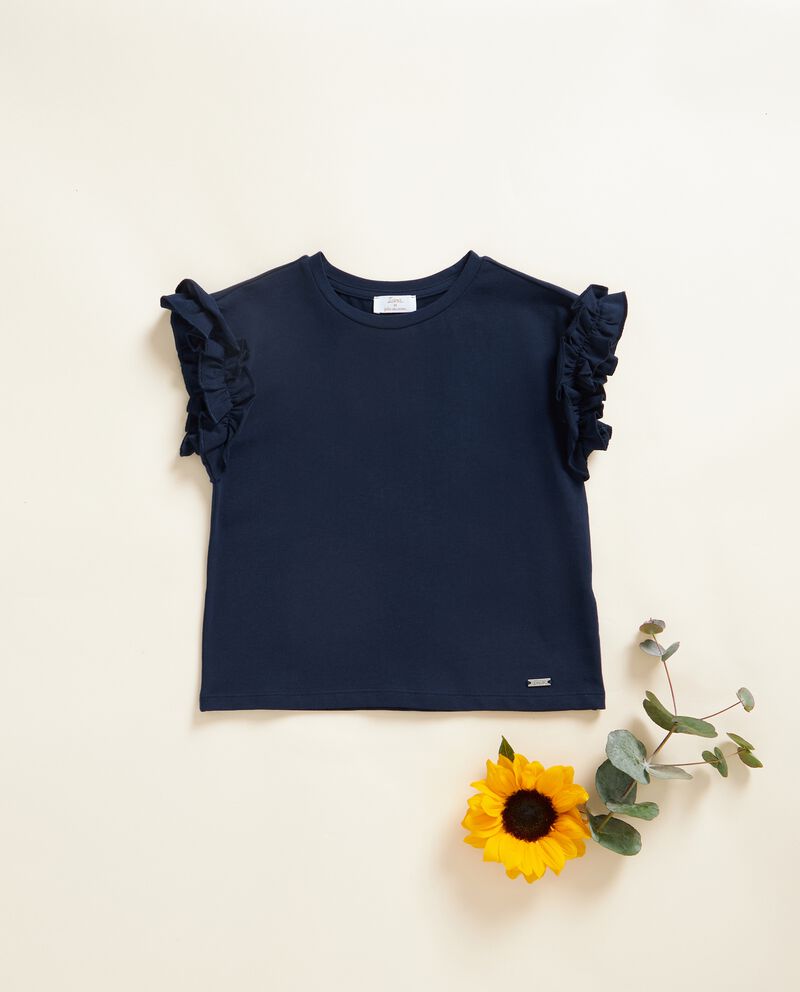 T-shirt in cotone stretch con rouches IANA cover