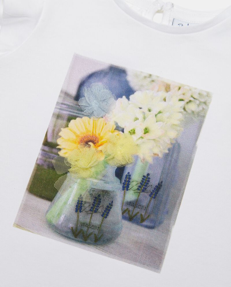 T-shirt in cotone elasticizzato con stampa fotografica neonata single tile 1 