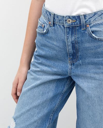 Jeans wide leg strappati donna detail 2