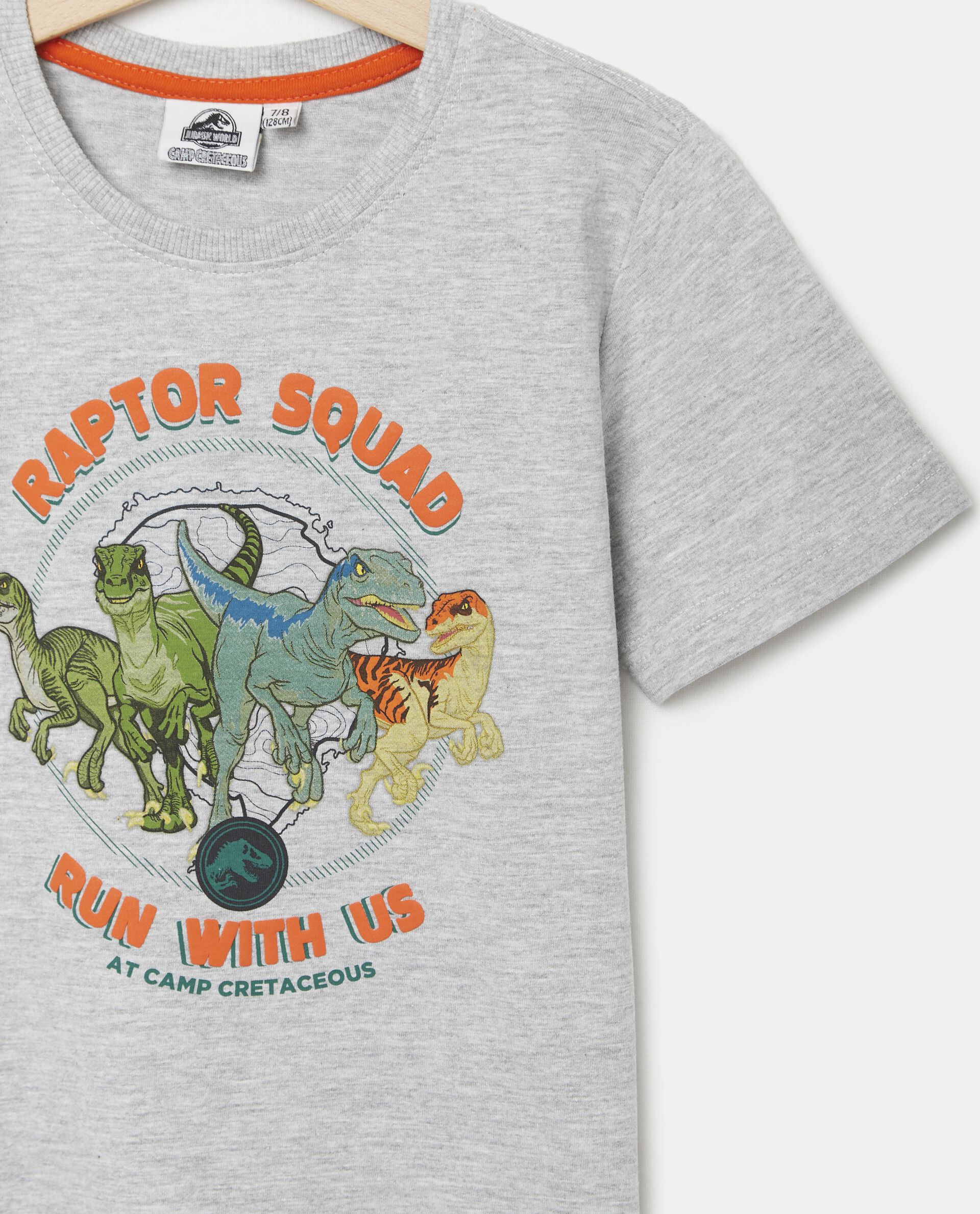 T-shirt con stampa Jurassic Park puro cotone bambino