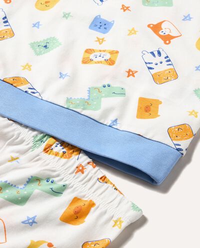 Set pigiama lungo in puro cotone stampato neonato detail 1