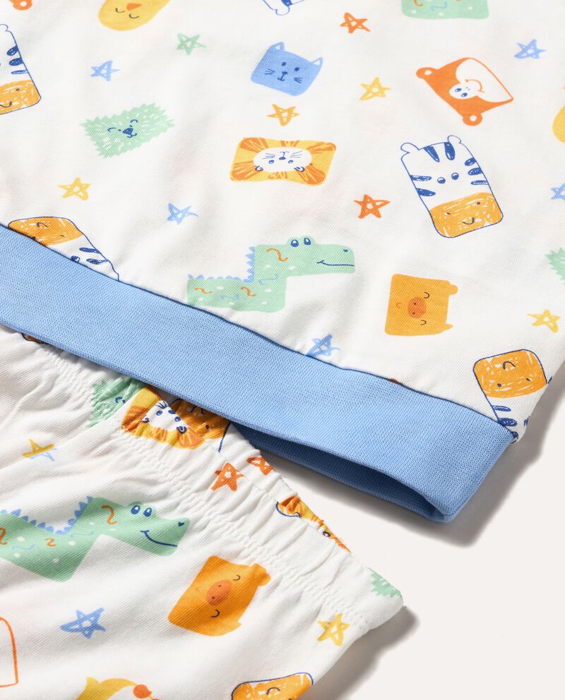Set pigiama lungo in puro cotone stampato neonato single tile 1 