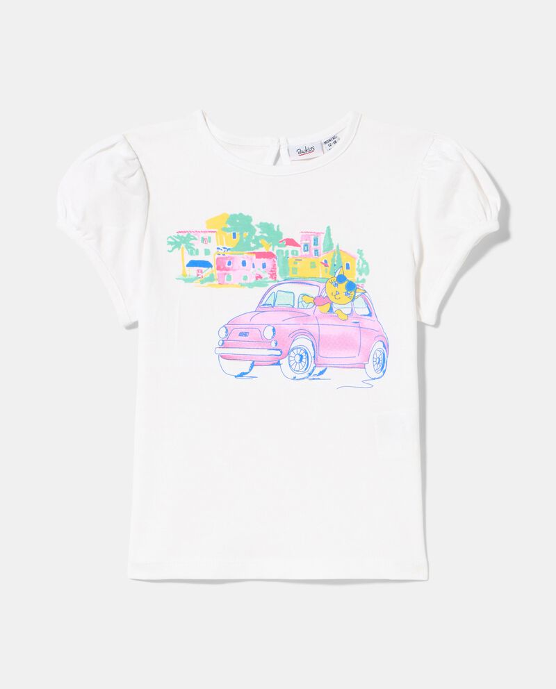 T-shirt in cotone con maniche puffi neonata cover