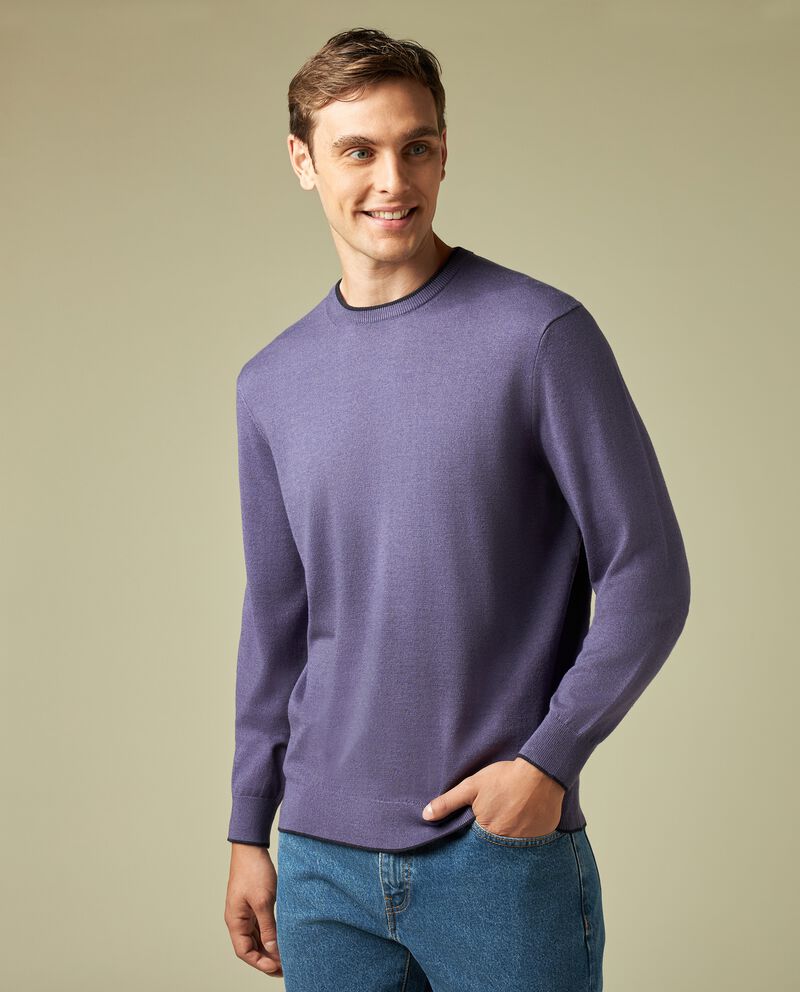 Girocollo tricot in misto cotone uomo cover