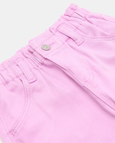 Pantaloni con vita paperbag in misto cotone neonata detail 1