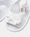 Sandali con fiocchi applicati neonata