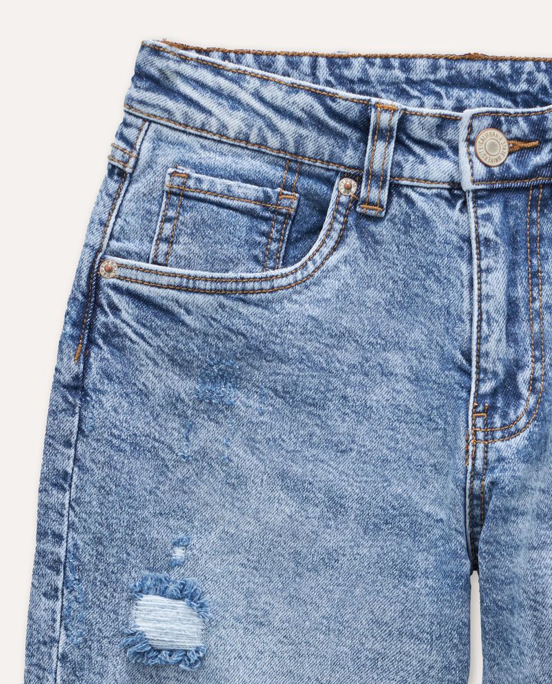 Jeans ripped in cotone stretch ragazzodouble bordered 1 