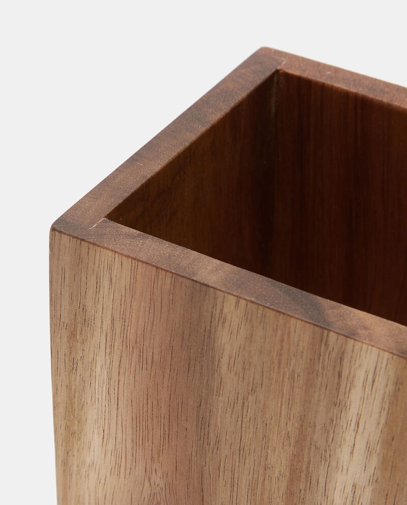 Portaspazzolini in legno di acacia single tile 1 