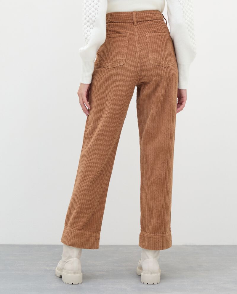 Pantaloni in velluto a coste di puro cotone donna single tile 1 cotone