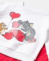 Jogging set Tom & Jerry in felpa di cotone neonata