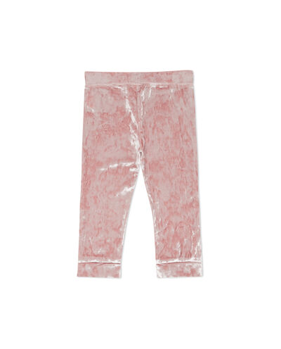 Pantaloni tinta unita effetto velluto neonata detail 1