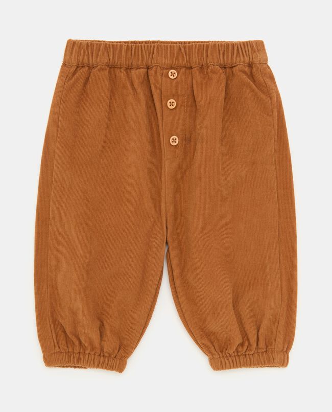 Pantaloni a costina in puro cotone neonato carousel 0