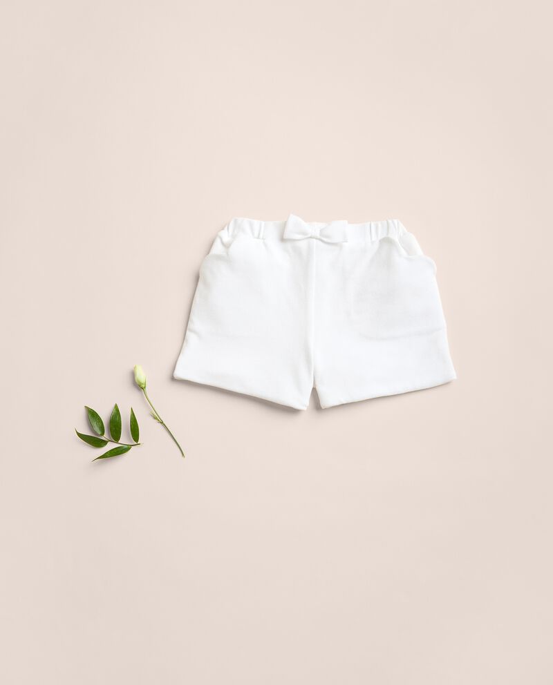 Shorts in cotone elasticizzato con fiocco neonata IANA single tile 0 cotone