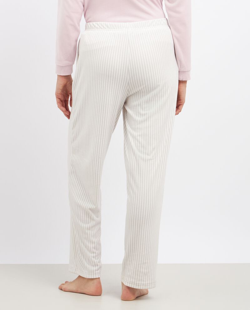 Pantaloni lunghi pigiama in velour stretch donna single tile 1 
