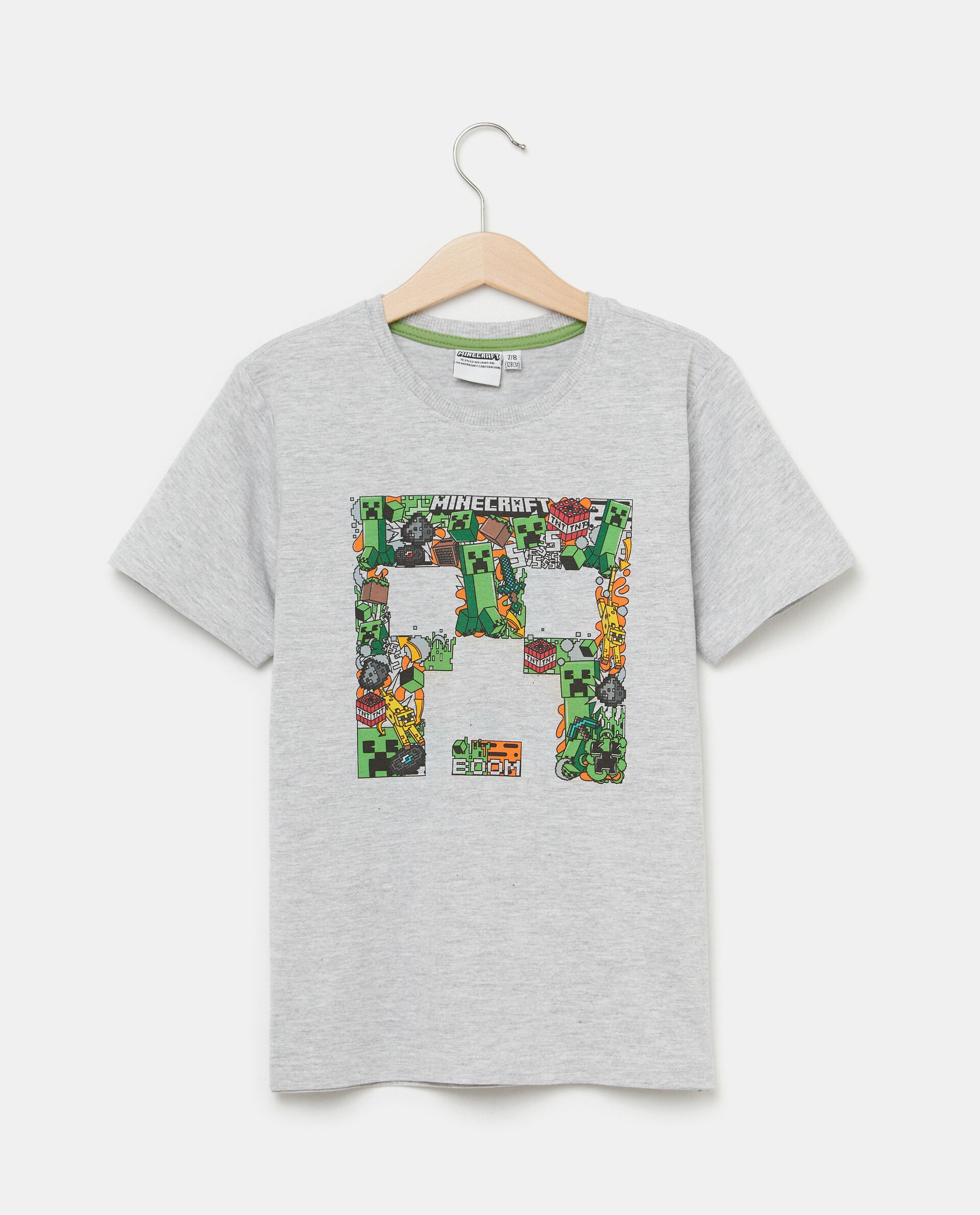 T-shirt con stampa Minecraft in jersey di cotone bambino