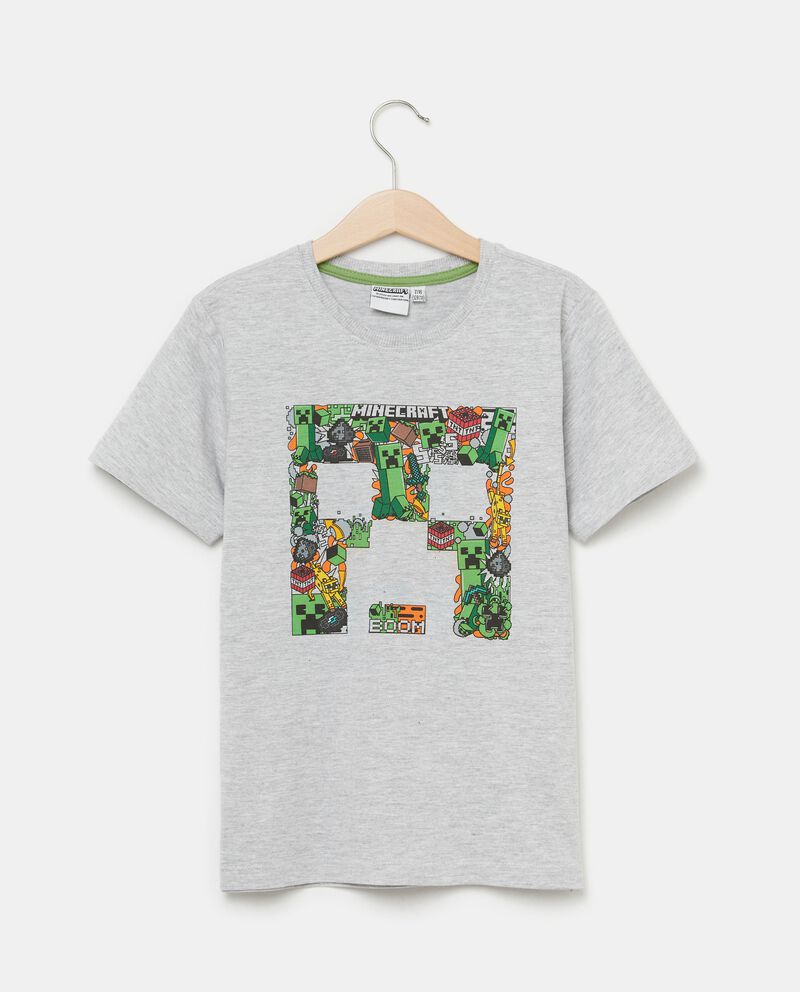 T-shirt con stampa Minecraft in jersey di cotone bambino single tile 0 null