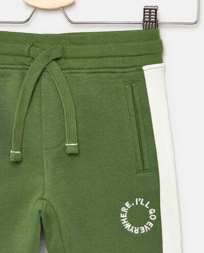 Pantalone in felpa di puro cotone con tasche bambino detail 1