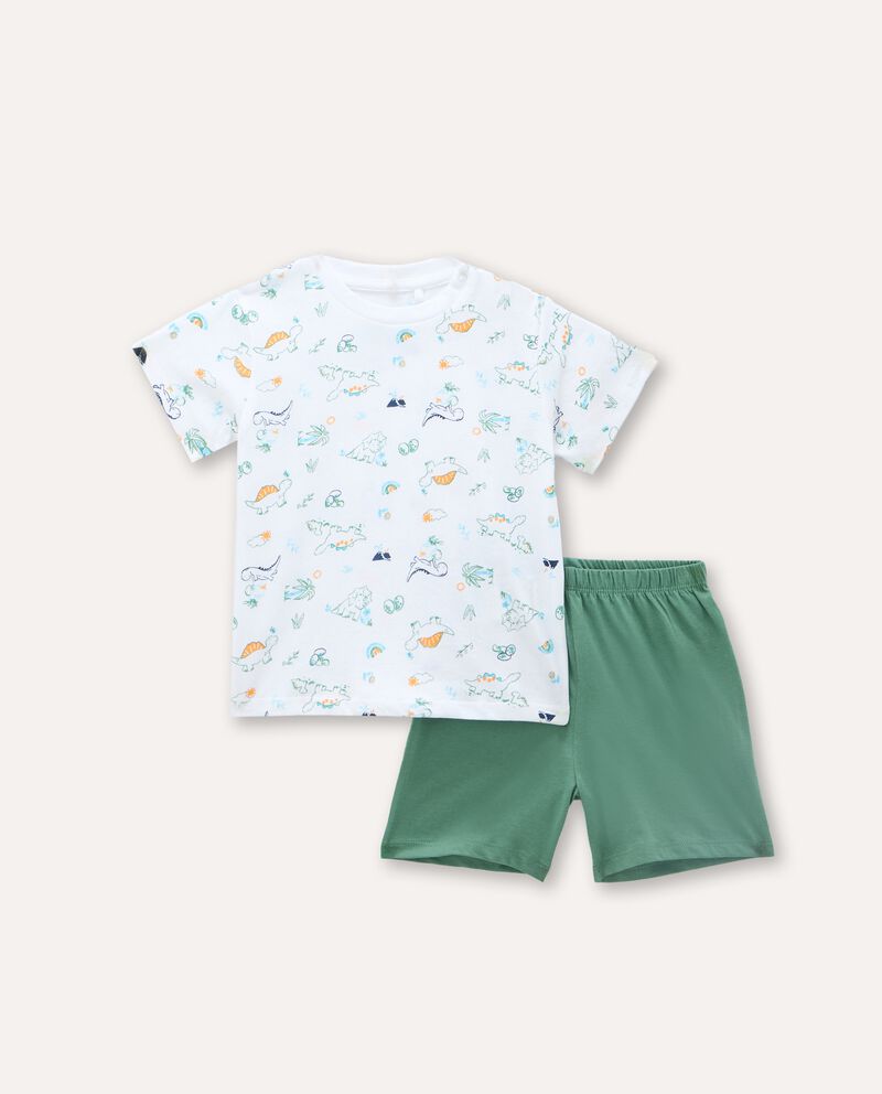 Set pigiama corto in puro cotone neonatodouble bordered 0 cotone