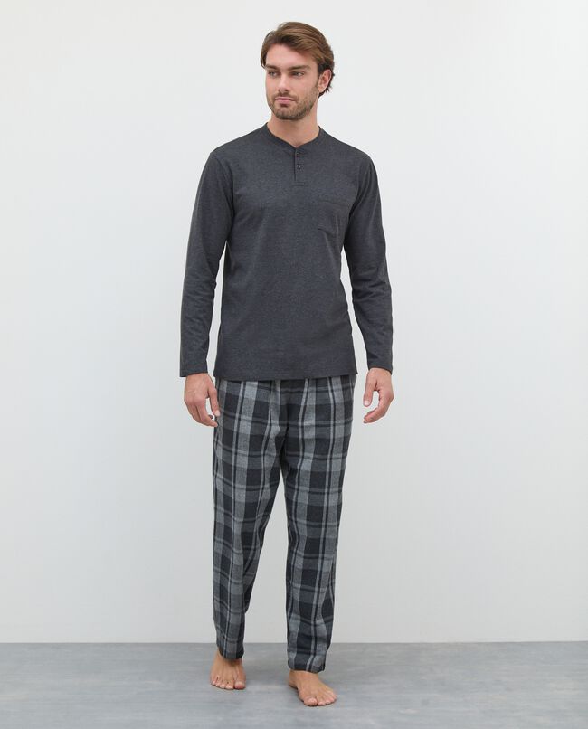 Pantalone pigiama in flanella di puro cotone uomo carousel 0