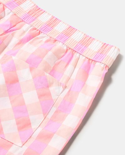 Shorts in cotone a quadri neonata detail 1