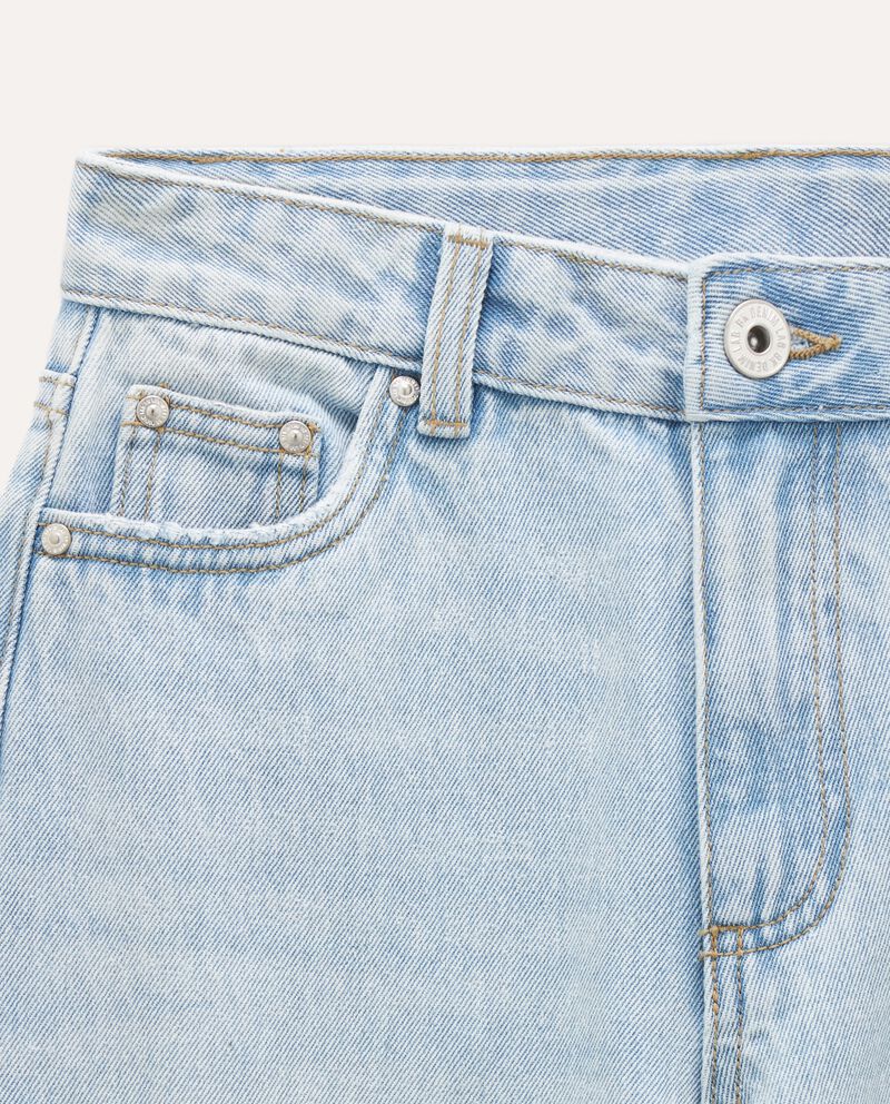Jeans in puro cotone wide leg ragazza single tile 1 cotone