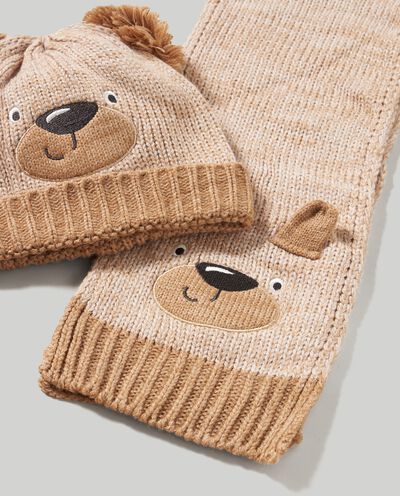 Set berretto + sciarpa tricot con ricamo neonato detail 1