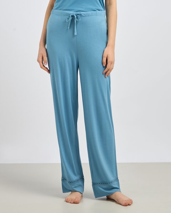 Pantalone lungo pigiama con pizzo donna carousel 0