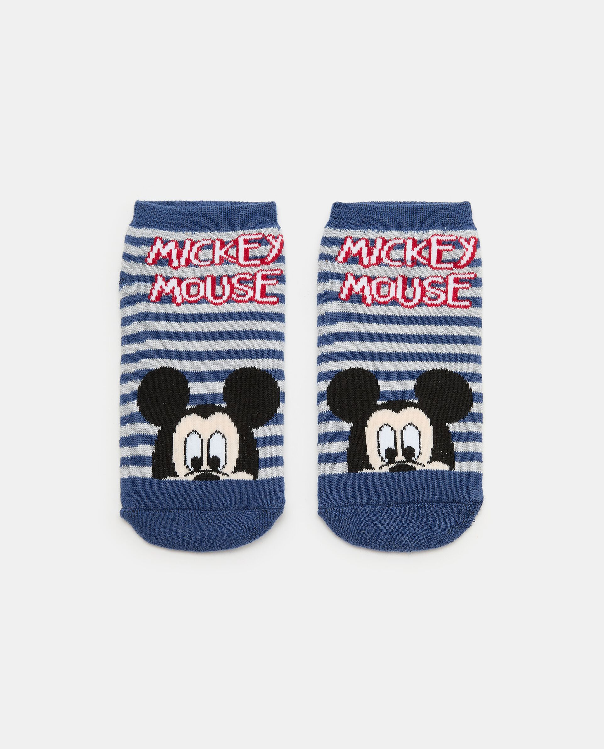 Calzini corti con stampa Mickey Mouse in misto cotone bambino