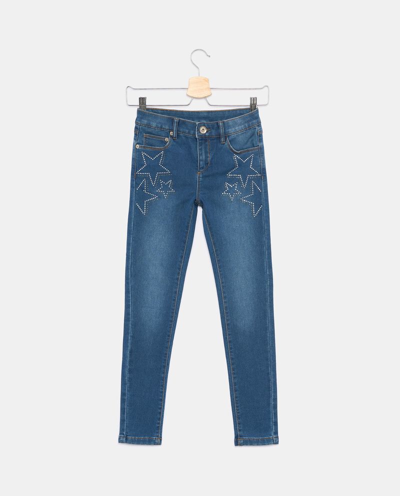 Jeans con borchiette ragazza single tile 0 