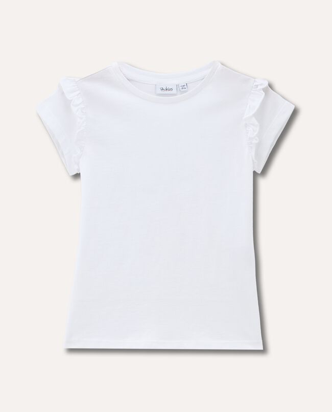 T-shirt in puro cotone con rouches bambina carousel 0