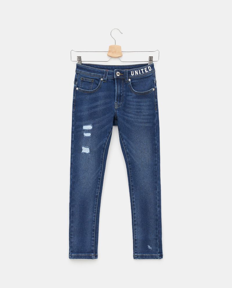 Jeans cinque tasche in cotone ragazzo single tile 0 