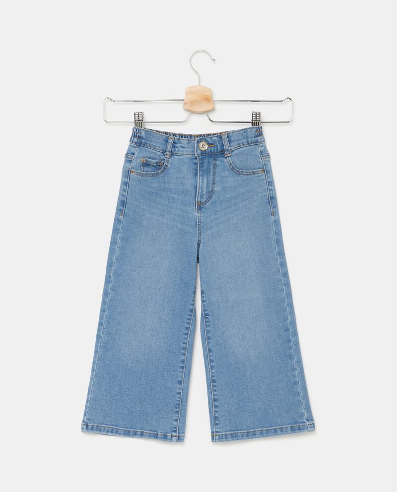 Jeans wide leg in misto cotone bambina single tile 0 cotone