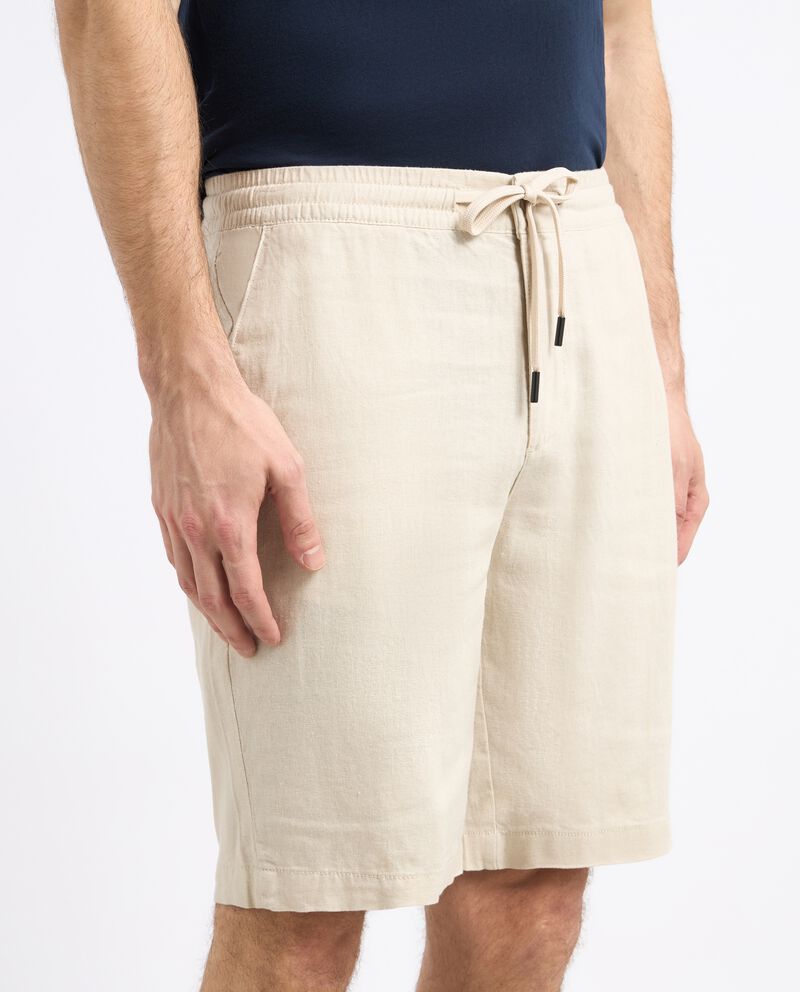 Shorts in misto lino uomo single tile 2 