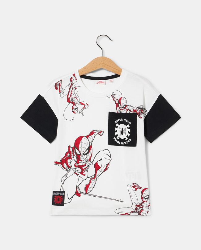 T-shirt in jersey di puro cotone Spiderman bambino carousel 0