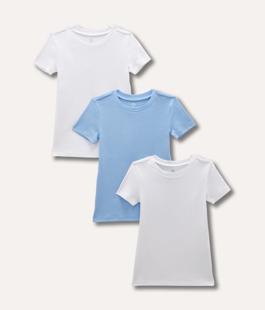 Pack 3 t-shirt intime in puro cotone bambino double 1 cotone