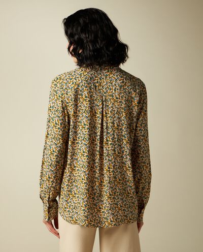Camicia stampata con bottonatura nascosta donna detail 1